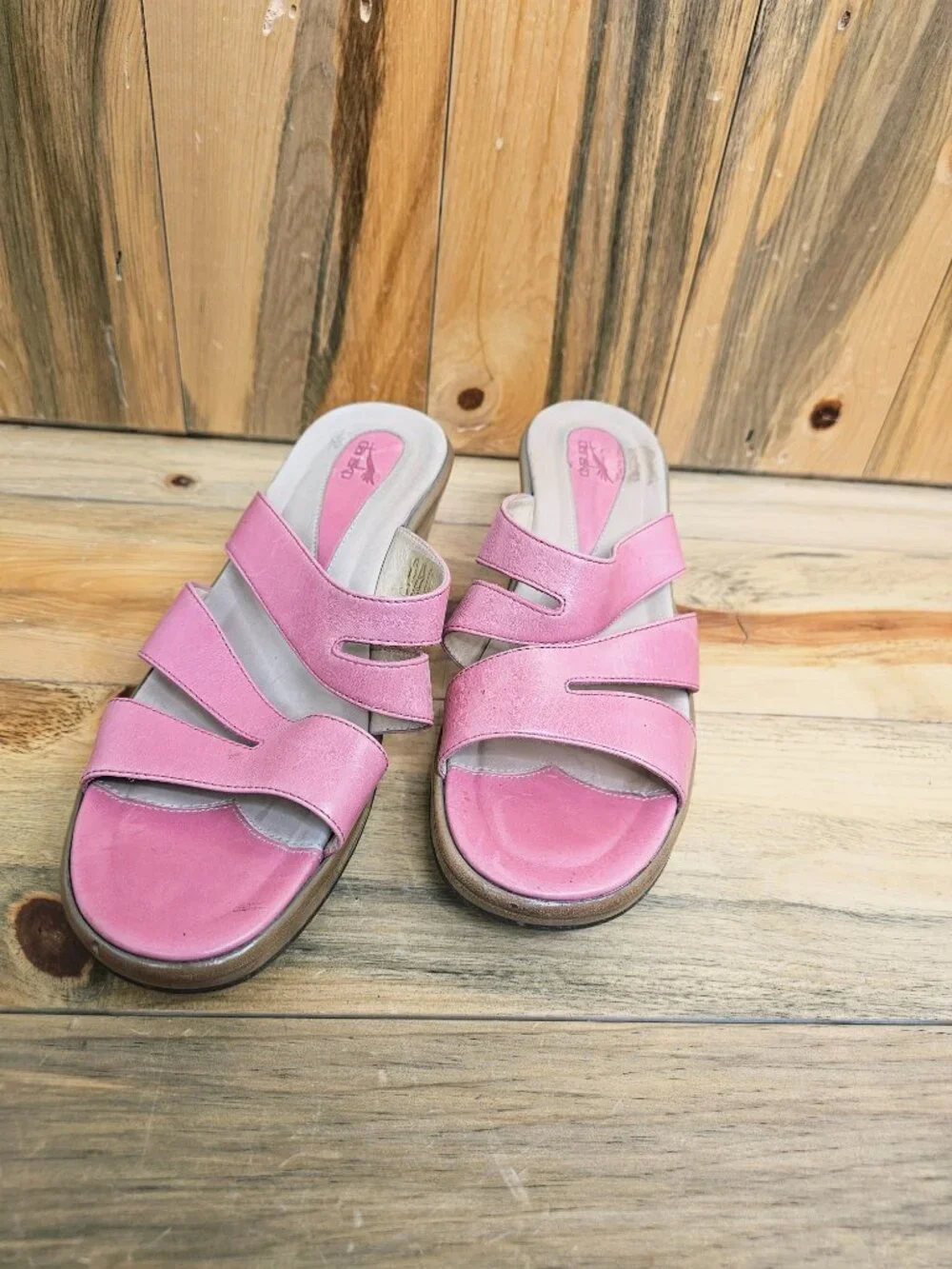 Dansko Pink Leather Sandals - Picture 3 of 6